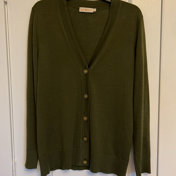 Tory Burch Olive Green Women's Cardigan - Picture 1 of 8